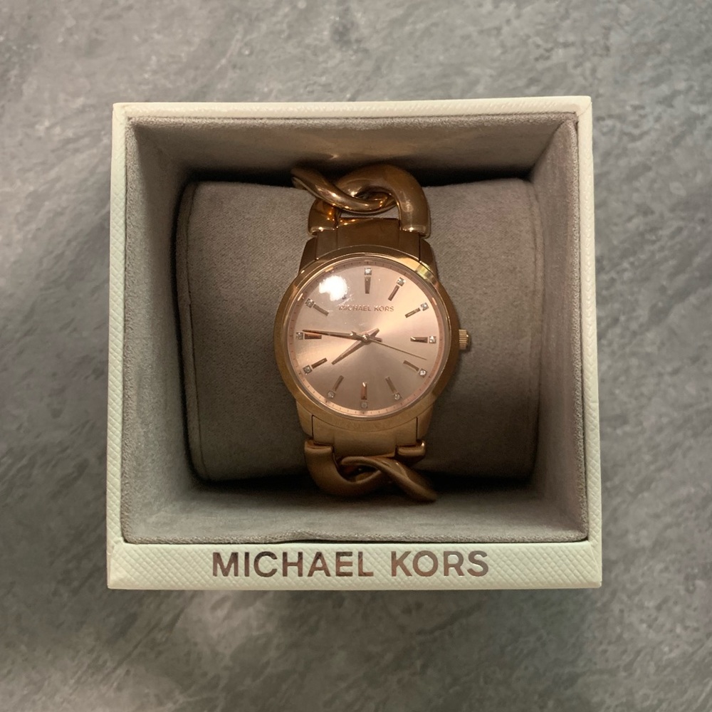 Michael Kors Chain Link Rose Gold Watch